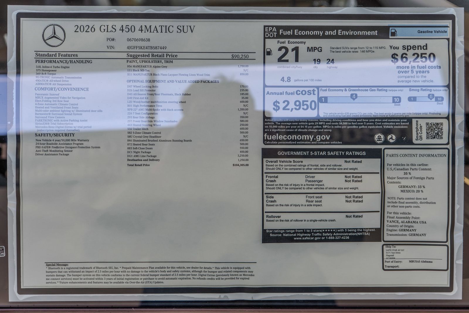 2026 Mercedes-Benz GLS GLS 450 — foto completa 36 de 36