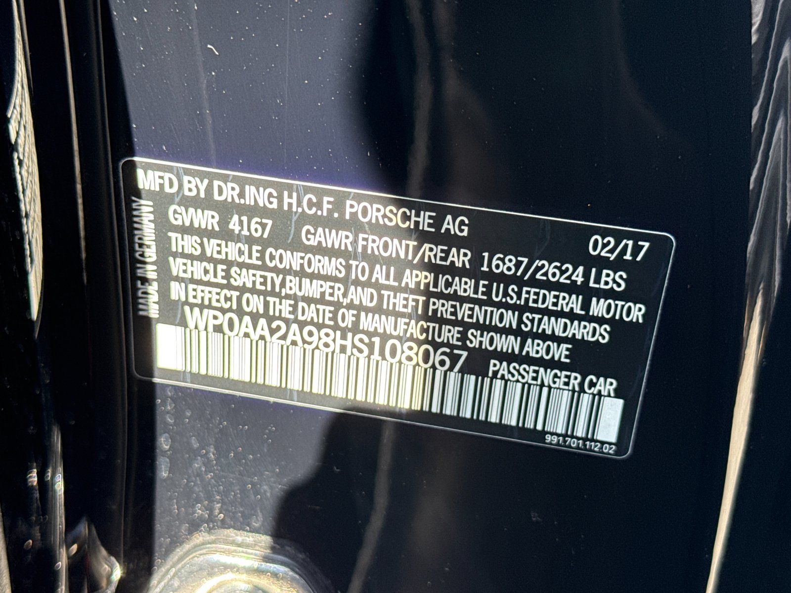 2017 Porsche 911 Carrera — full photo 28 of 28