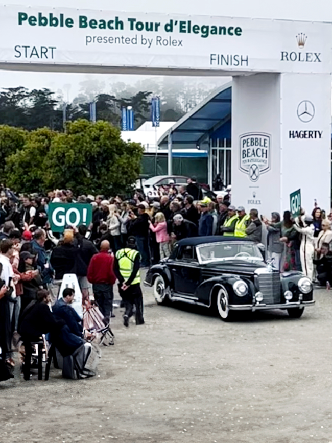 1956 Mercedes-Benz 300 SC Cabriolet at the start of the Pebble Beach Tour D’Elegance