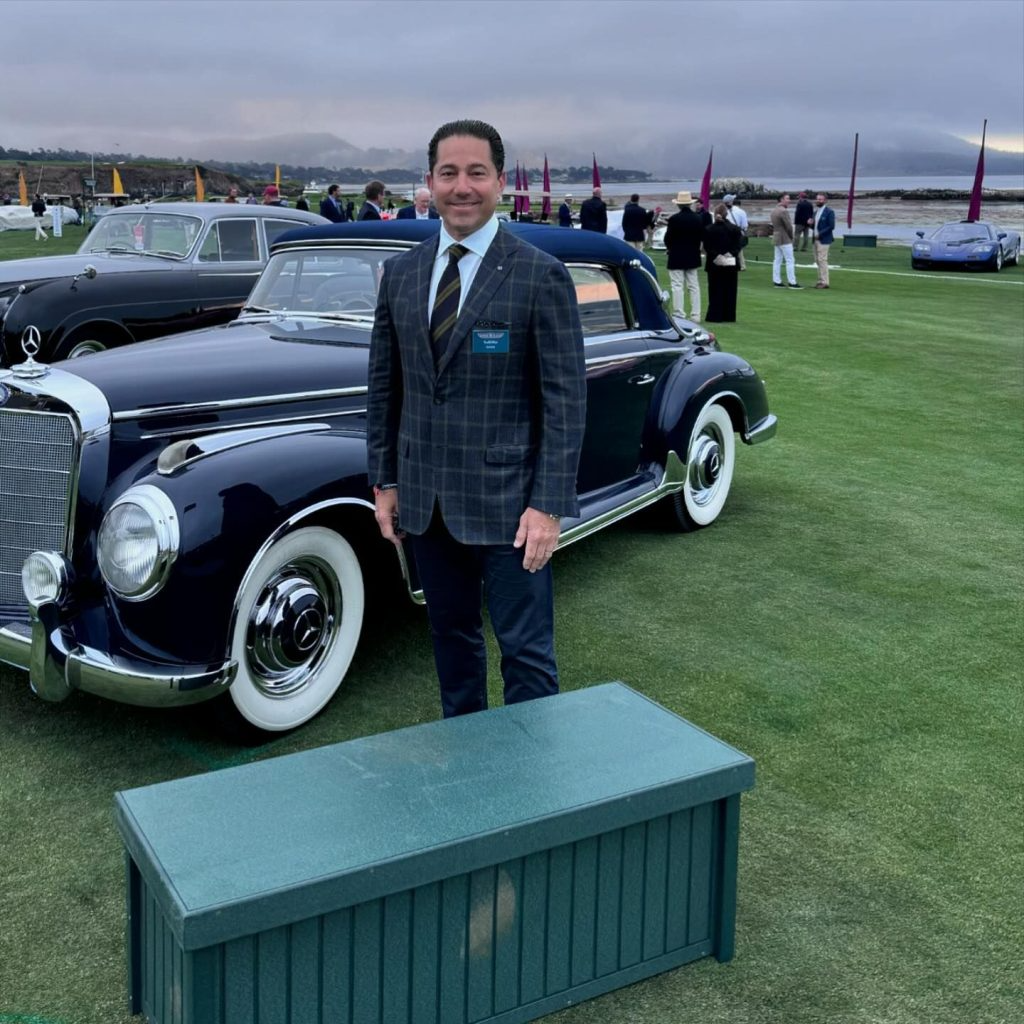 Todd Blue with his 1956 Mercedes-Benz 300 SC Cabriolet