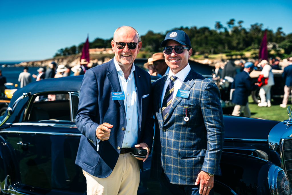 Todd Blue with Marcus Breitschwerdt of Mercedes-Benz Heritage